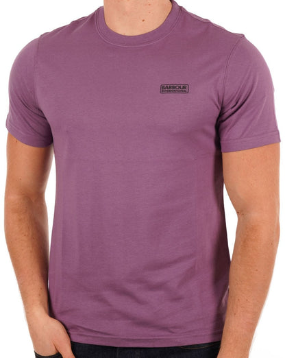 Barbour International – T-Shirt mit kleinem Logo in Lila