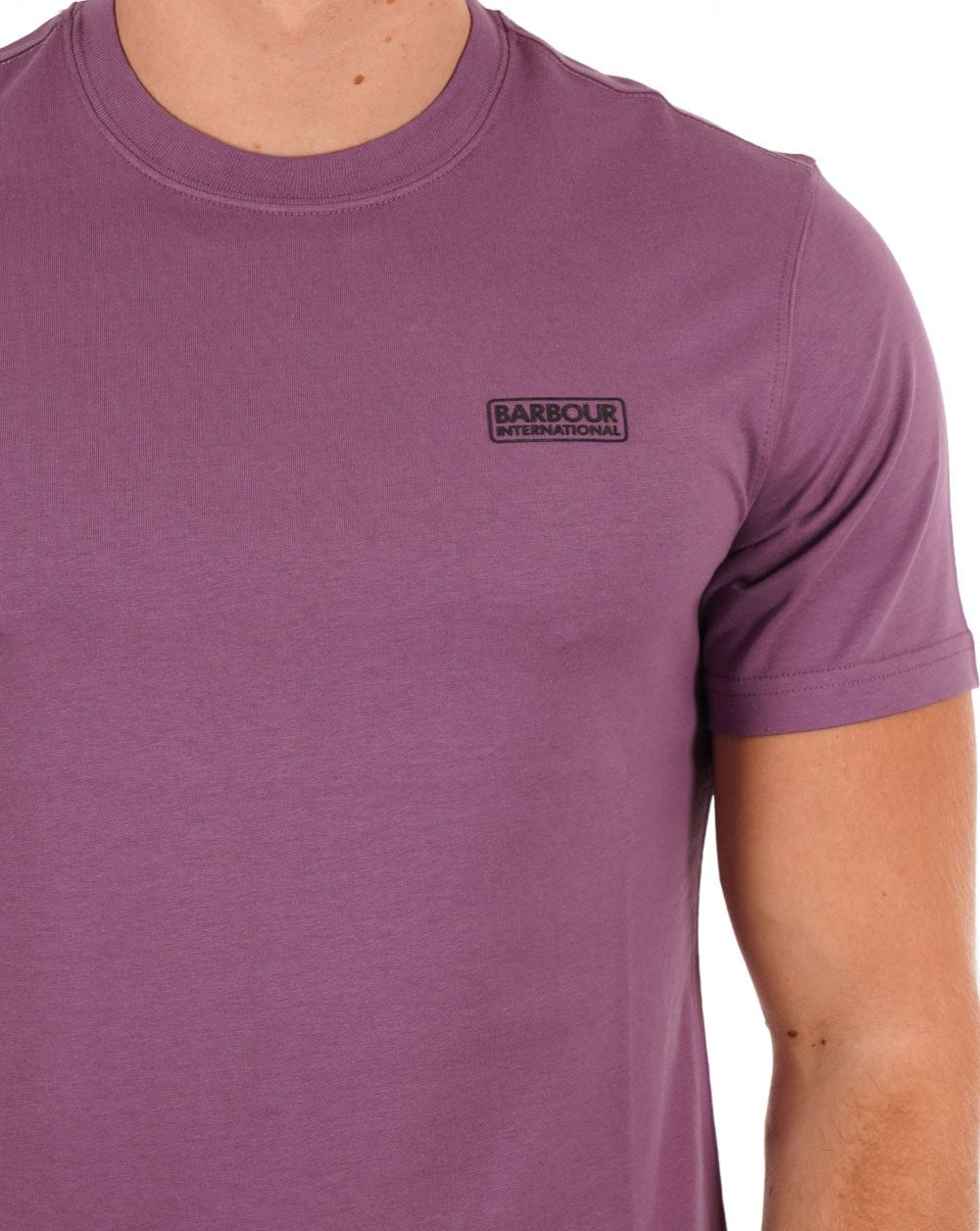 Barbour International – T-Shirt mit kleinem Logo in Lila