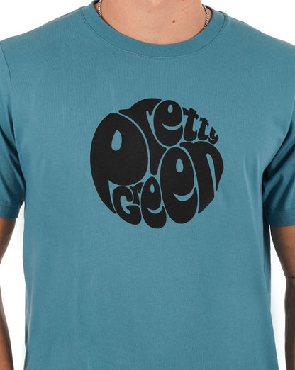 Pretty Green Gillespie Logo T-Shirt Hellblau