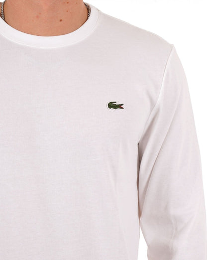 Lacoste Langarm-T-Shirt Weiß