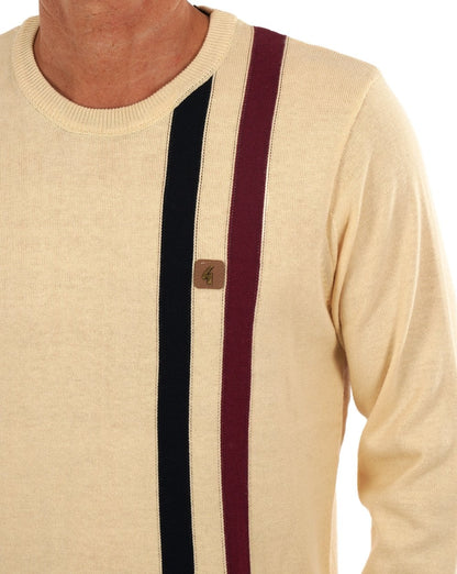 Gabicci Vintage Twin Stripe Rundhalsstrick Creme
