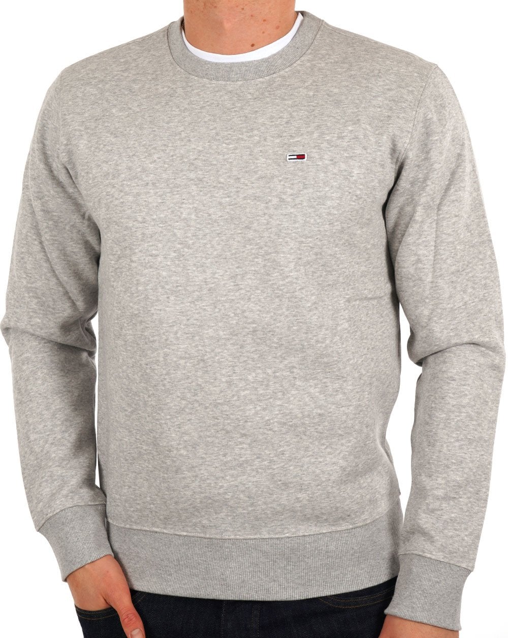 Tommy Jeans Sweatshirt Hellgrau Melange