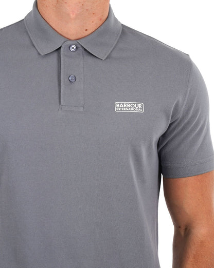Barbour International Essential Poloshirt Grau