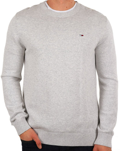 Tommy Jeans – Pullover mit Rundhalsausschnitt, Silbergrau