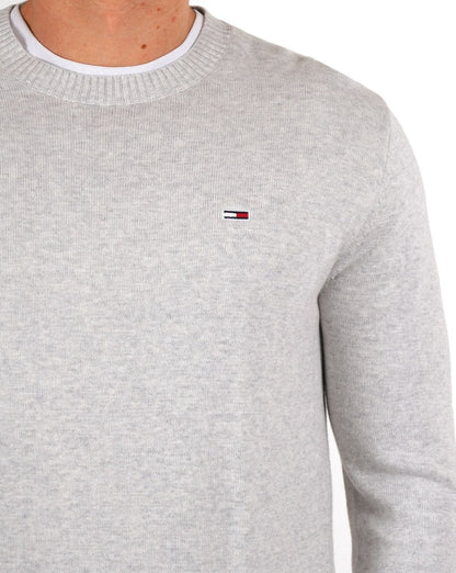 Tommy Jeans – Pullover mit Rundhalsausschnitt, Silbergrau