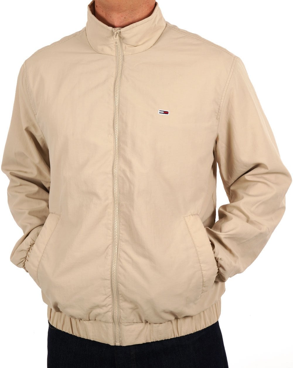 Tommy Jeans Essential Jacke mit Flaggen-Patch Beige