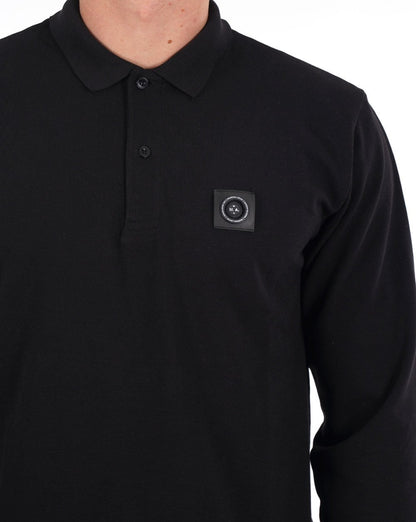 Marshall Artist Siren Langarm-Poloshirt Schwarz