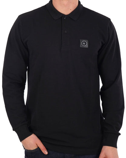 Marshall Artist Siren Langarm-Poloshirt Schwarz