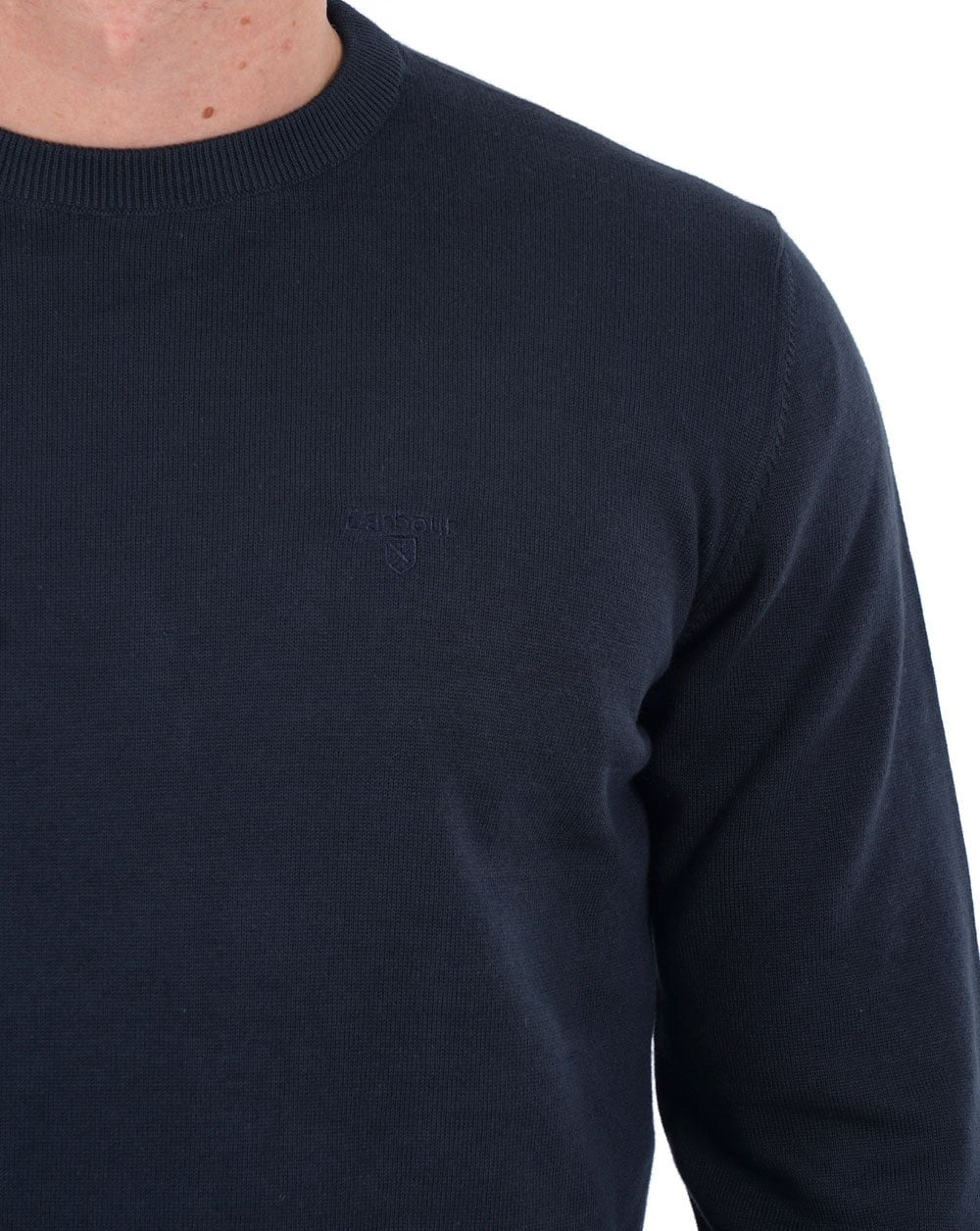Barbour Pima Cotton Jumper Navy