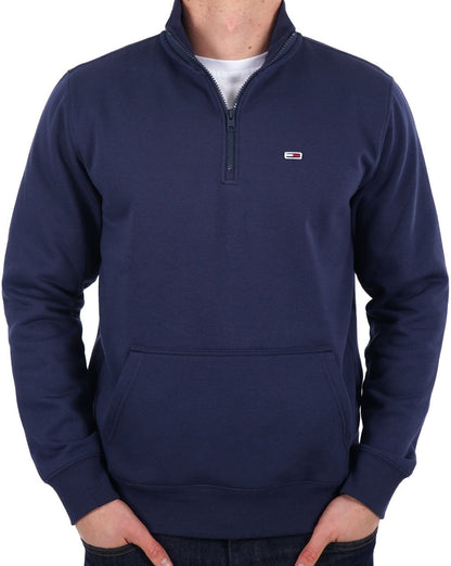 Tommy Jeans Sweatshirt mit Viertelreißverschluss, Marineblau