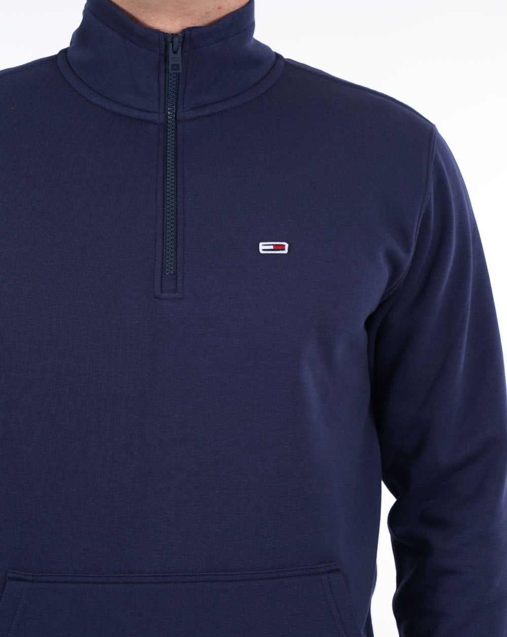 Tommy Jeans Sweatshirt mit Viertelreißverschluss, Marineblau