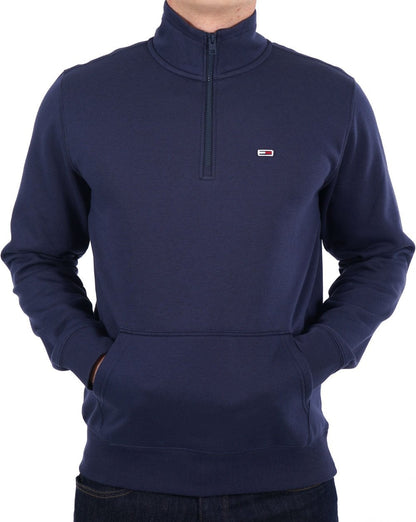 Tommy Jeans Sweatshirt mit Viertelreißverschluss, Marineblau