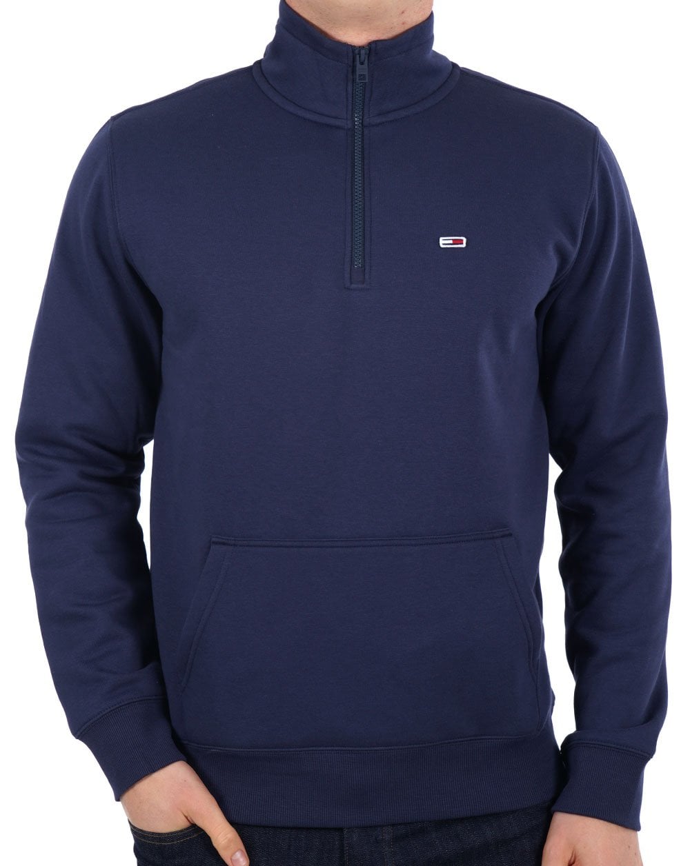 Tommy Jeans Sweatshirt mit Viertelreißverschluss, Marineblau