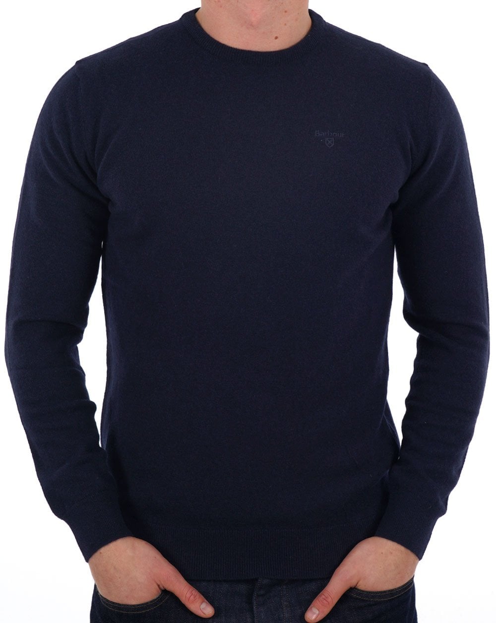 Barbour Lambswool Jumper Navy