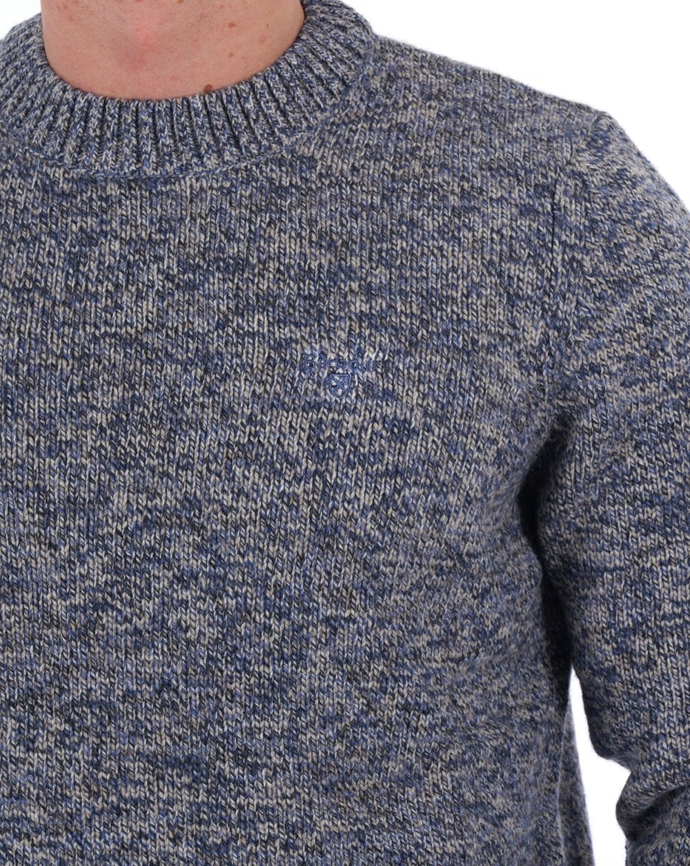Barbour Atley Rundhalsstrick Blau