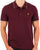 Lyle And Scott Tipped Polo Shirt Burgundy/ Mid Grey Marl