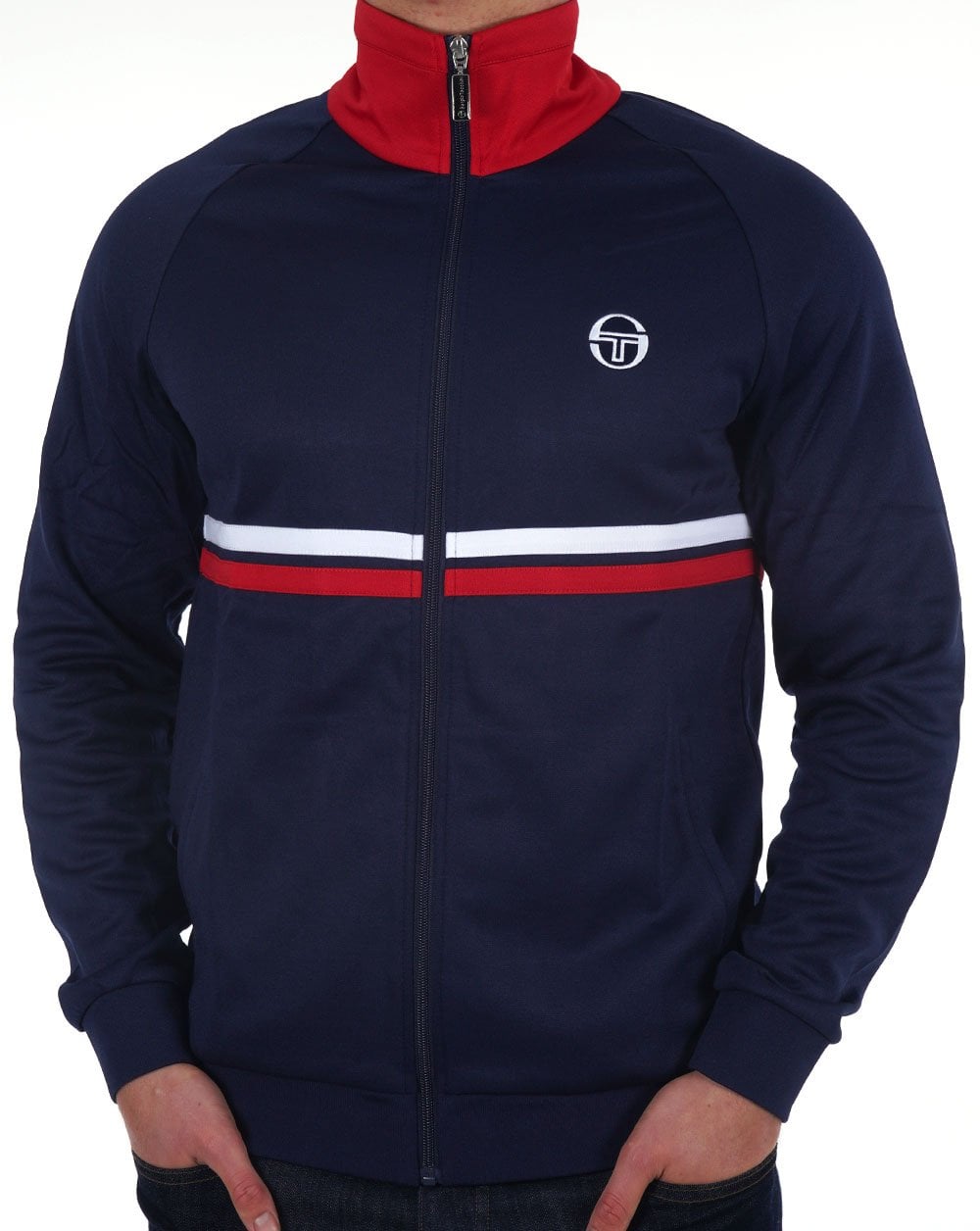 Sergio Tacchini Dallas Track Top Marine/Rot gestreift