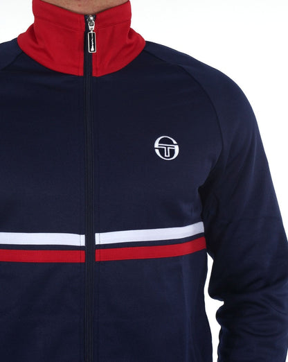 Sergio Tacchini Dallas Track Top Marine/Rot gestreift
