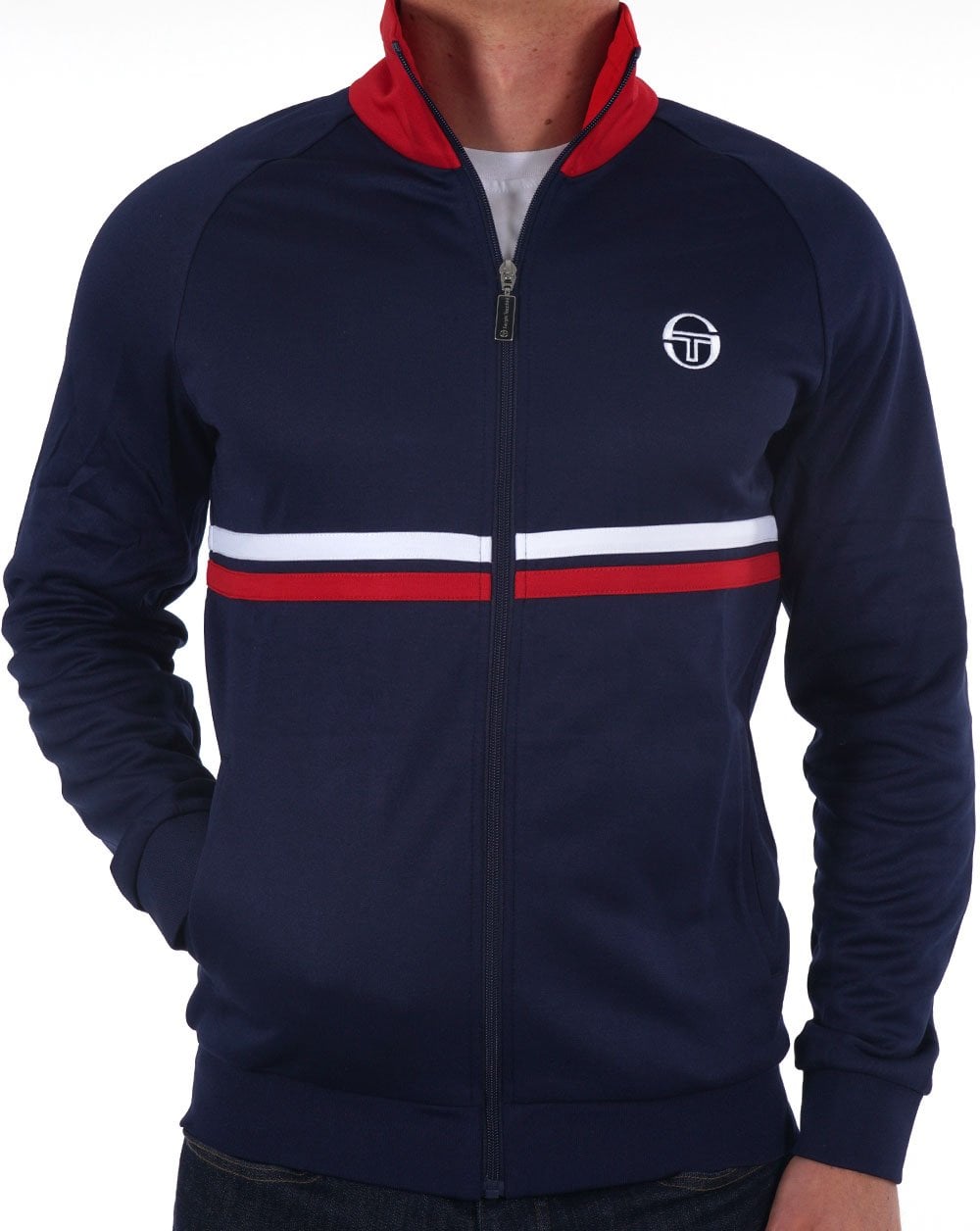 Sergio Tacchini Dallas Track Top Marine/Rot gestreift