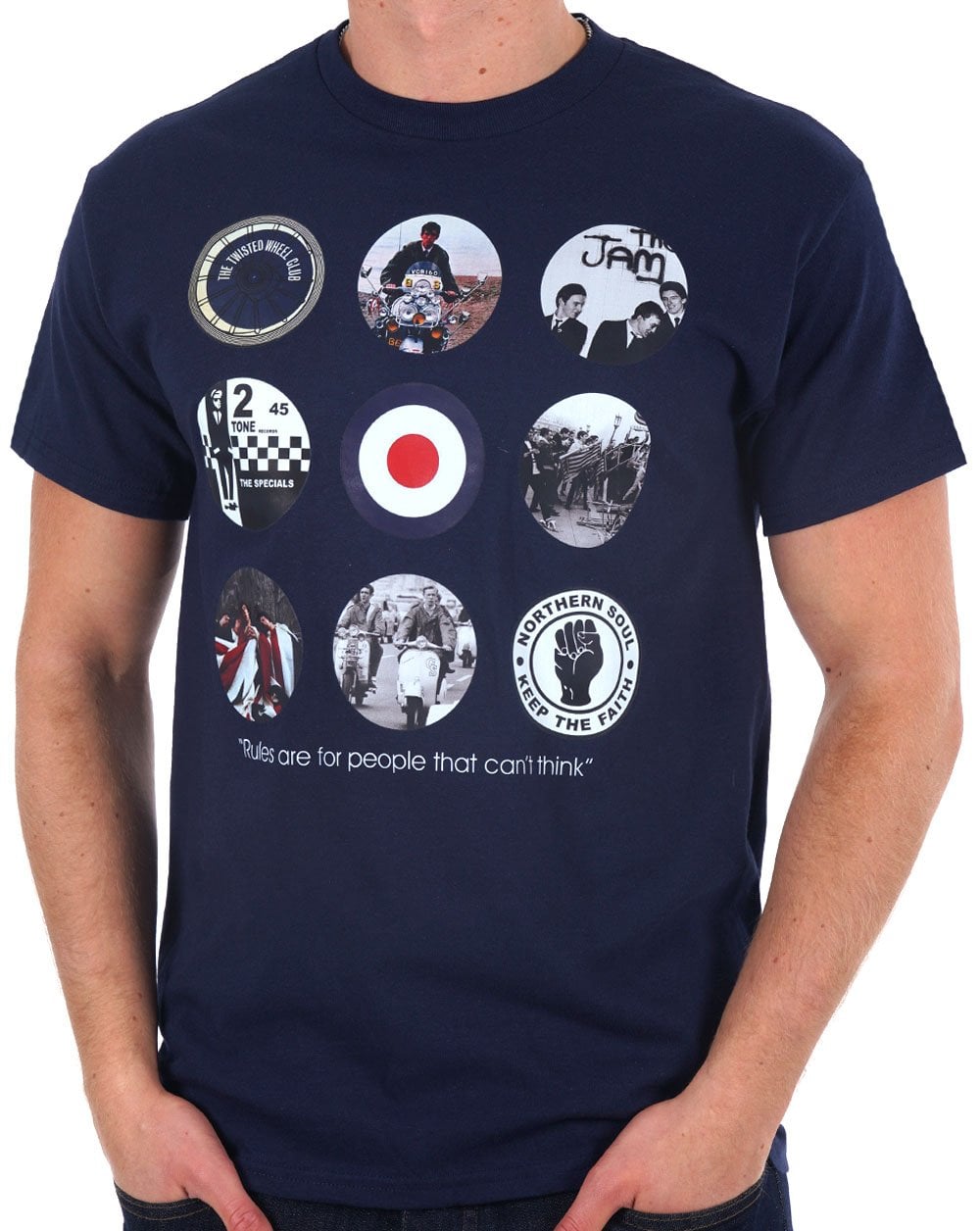 Mod Life T-Shirt Marineblau