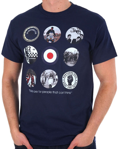 Mod Life T-Shirt Marineblau
