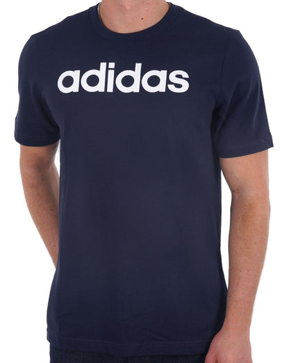 Adidas Linear Logo T-Shirt Marineblau/Weiß