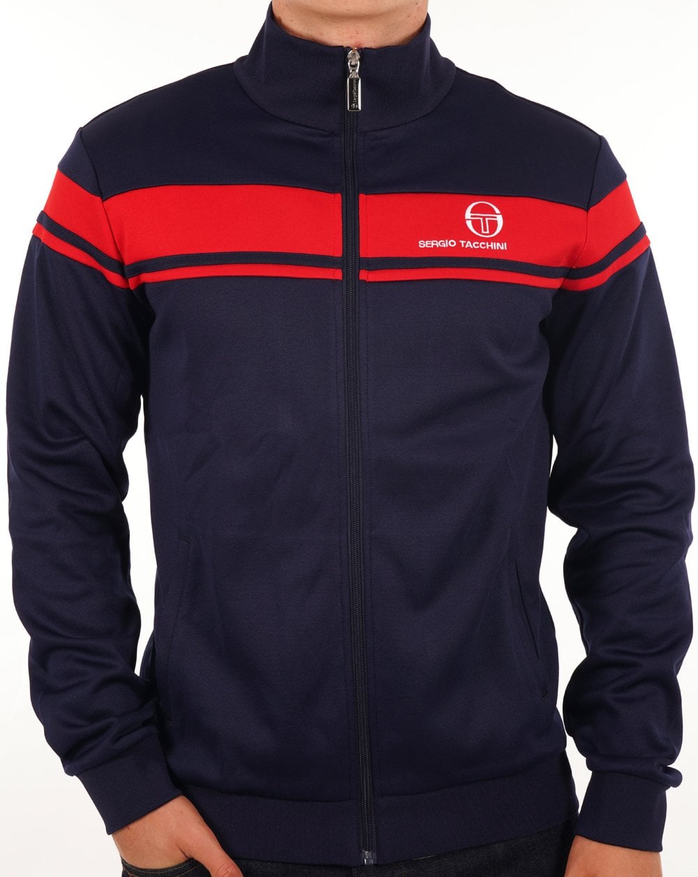 Sergio Tacchini Masters Track Top Marineblau/Dunkelrot