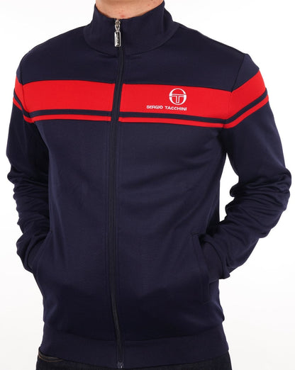 Sergio Tacchini Masters Track Top Marineblau/Dunkelrot
