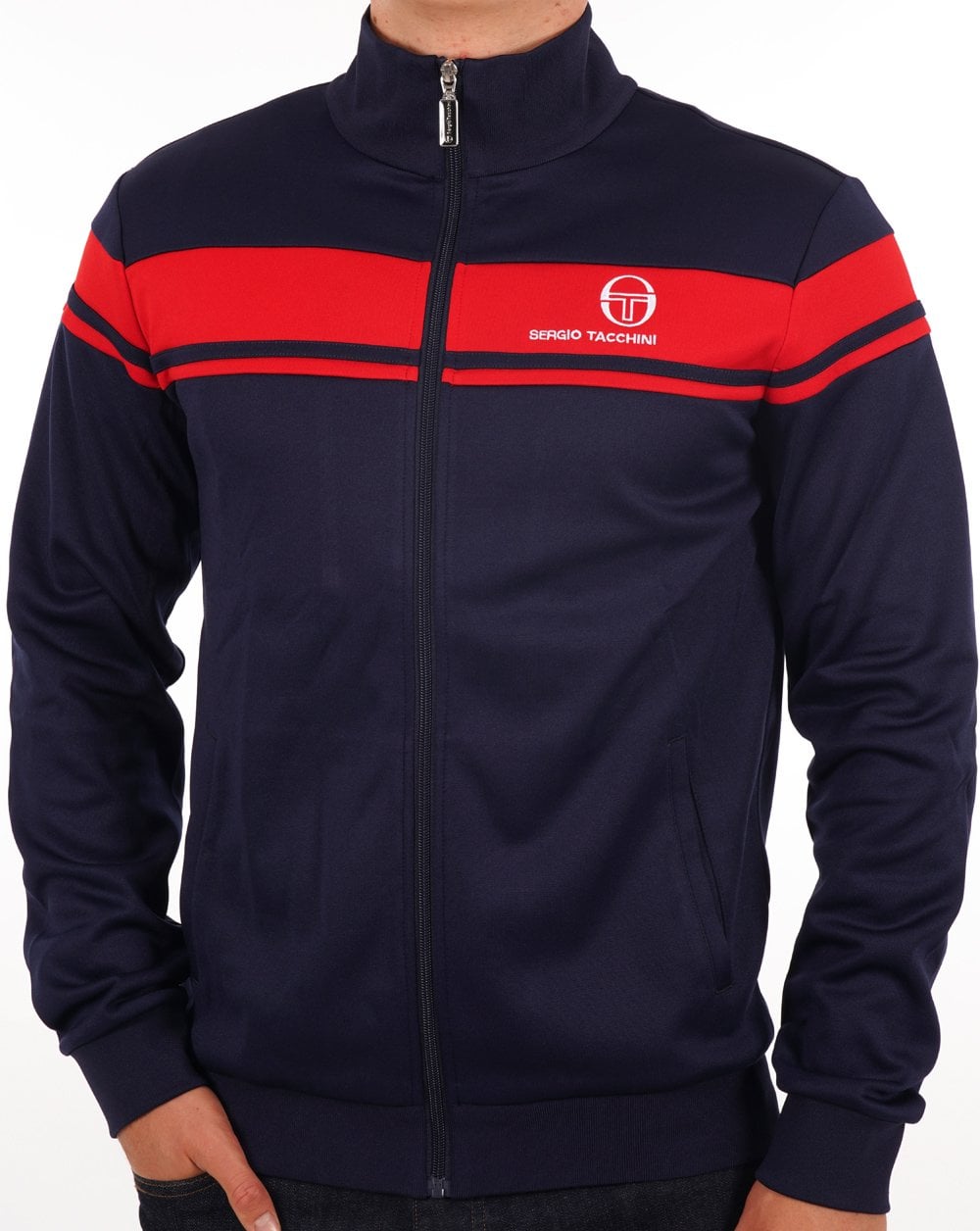 Sergio Tacchini Masters Track Top Marineblau/Dunkelrot