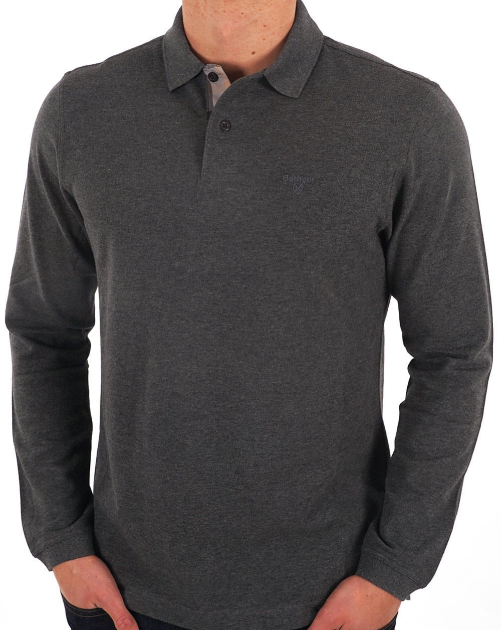 Barbour Long Sleeve Sport Polo Slate Marl