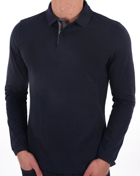 Barbour Long Sleeve Sport Polo Navy