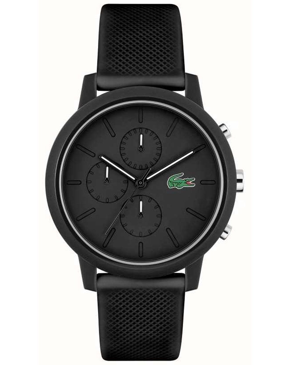 Lacoste 12.12 Chrono Silikonuhr Schwarz
