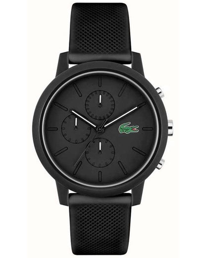 Lacoste 12.12 Chrono Silikonuhr Schwarz