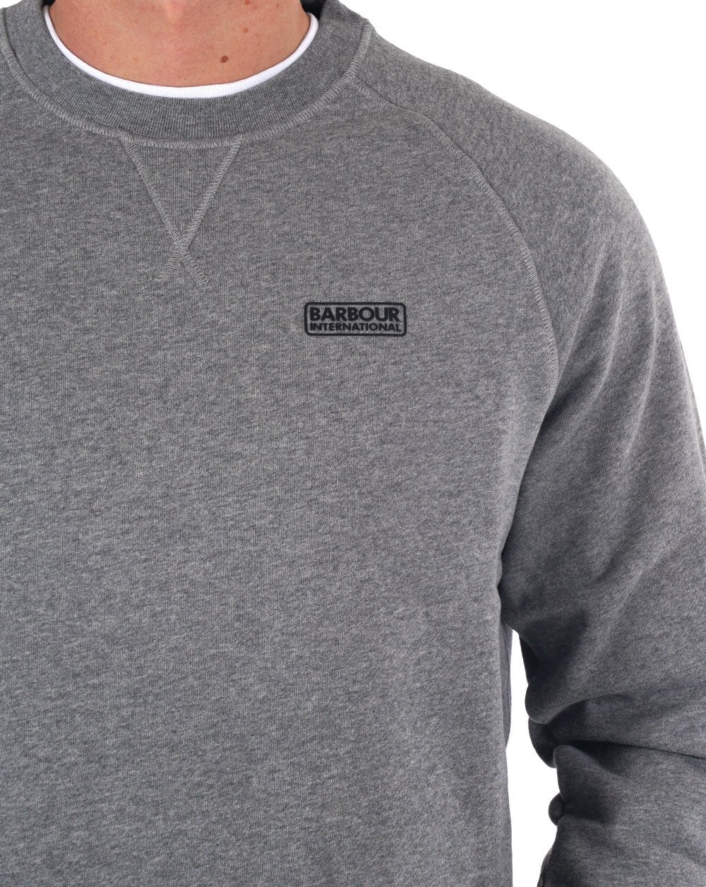 Barbour International Crew Sweatshirt Anthrazitmeliert