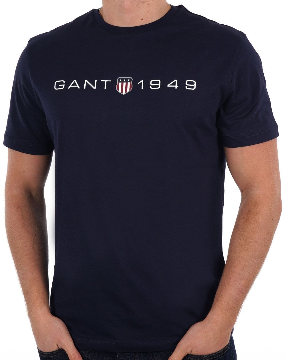 Gant T-Shirt mit Grafikprint Marineblau