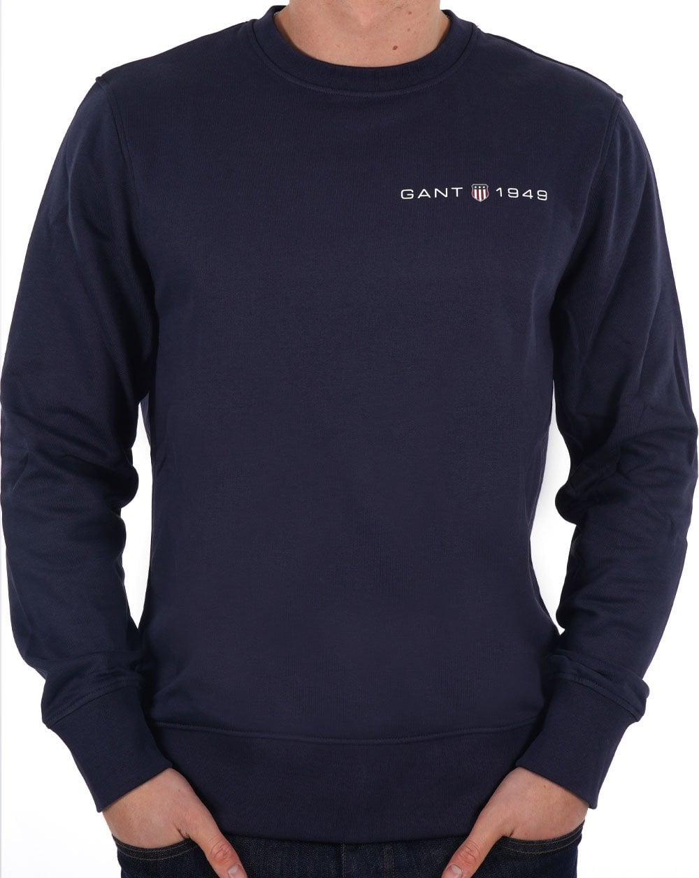Gant Sweatshirt mit Rundhalsausschnitt und Grafikprint, Marineblau
