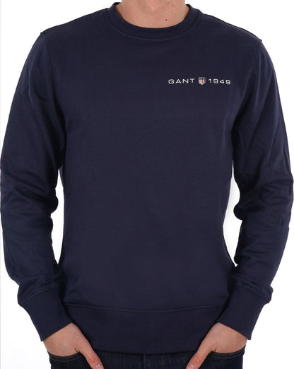 Gant Sweatshirt mit Rundhalsausschnitt und Grafikprint, Marineblau