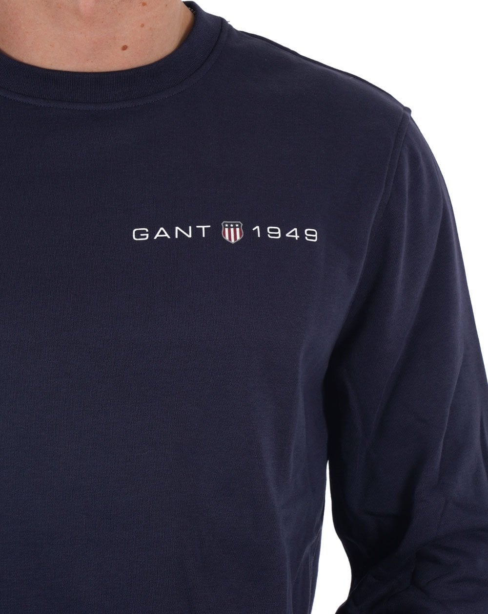 Gant Sweatshirt mit Rundhalsausschnitt und Grafikprint, Marineblau
