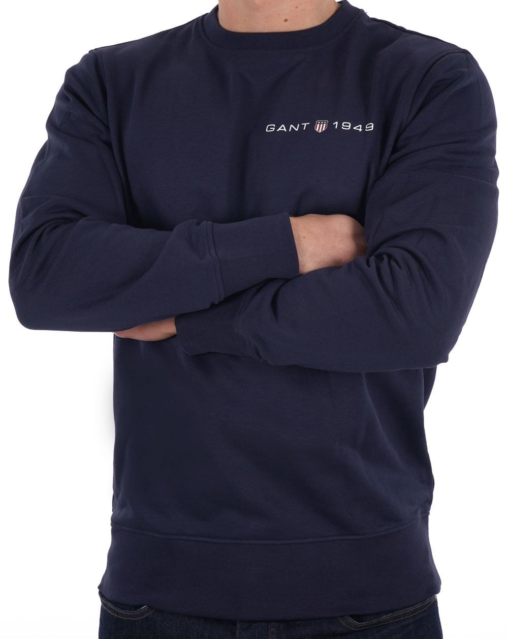 Gant Sweatshirt mit Rundhalsausschnitt und Grafikprint, Marineblau