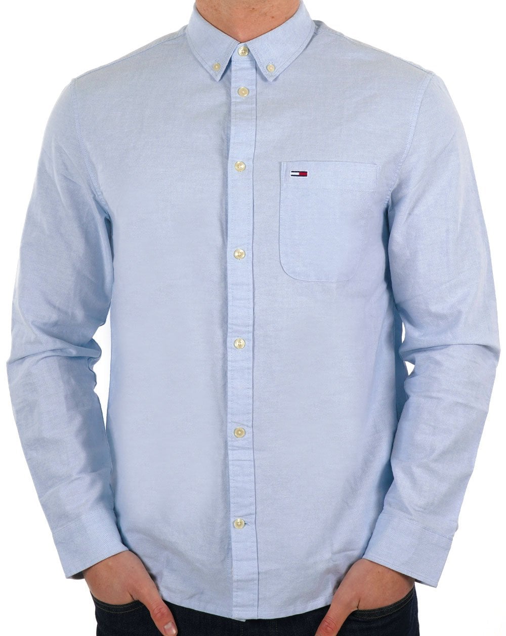 Tommy Jeans Oxford-Hemd Chambray Blau