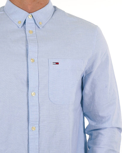 Tommy Jeans Oxford-Hemd Chambray Blau