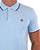Benetton Tipped Polo Shirt Sky Blue