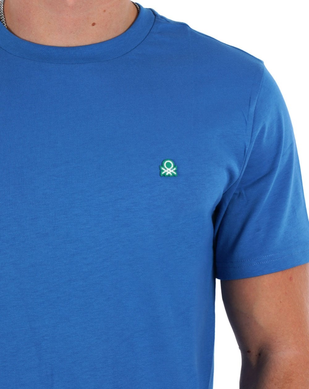 Benetton T-Shirt mit kleinem Logo Blau