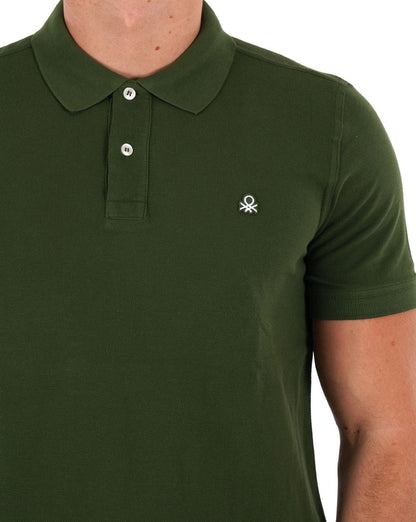 Benetton Poloshirt Oliv