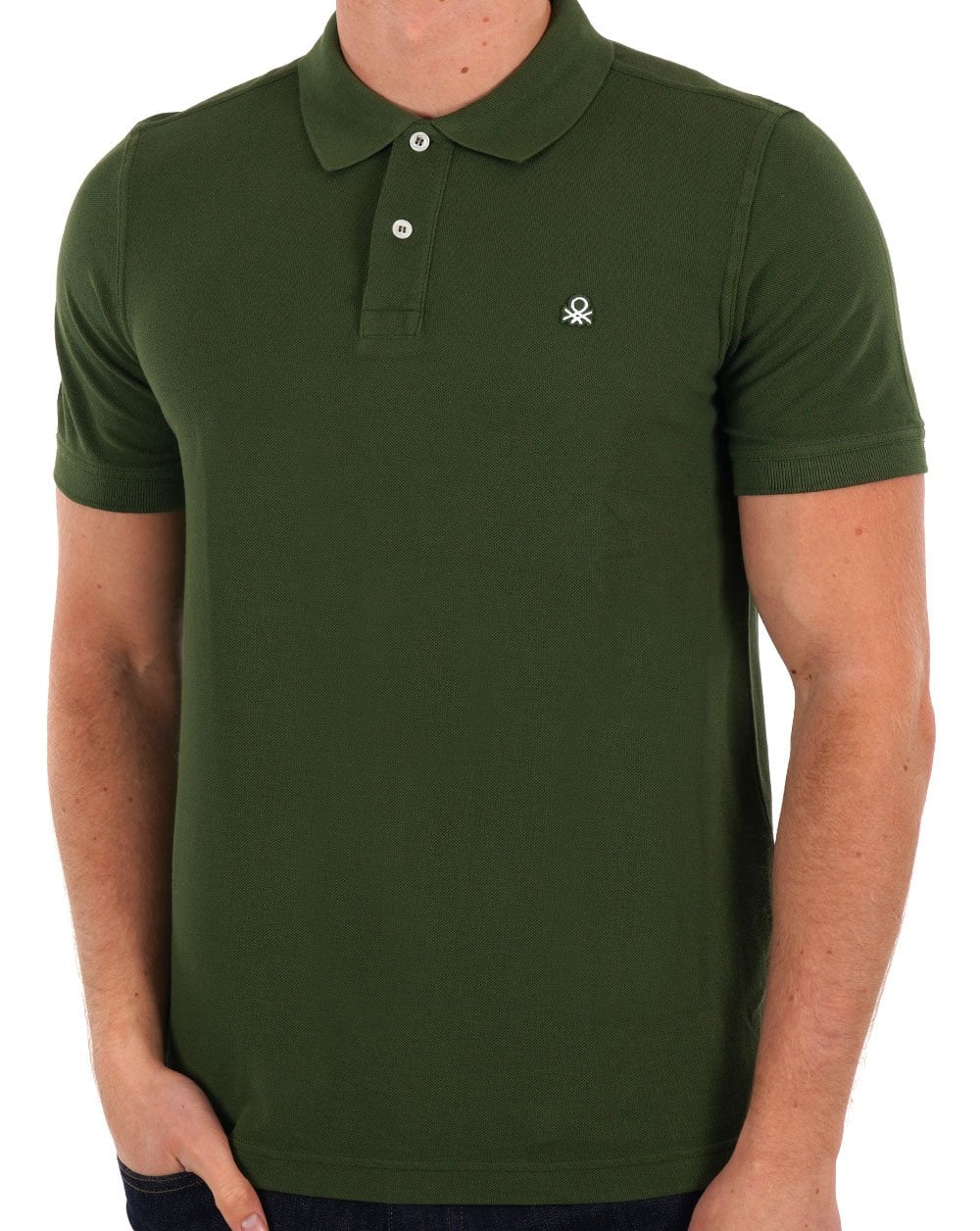 Benetton Poloshirt Oliv