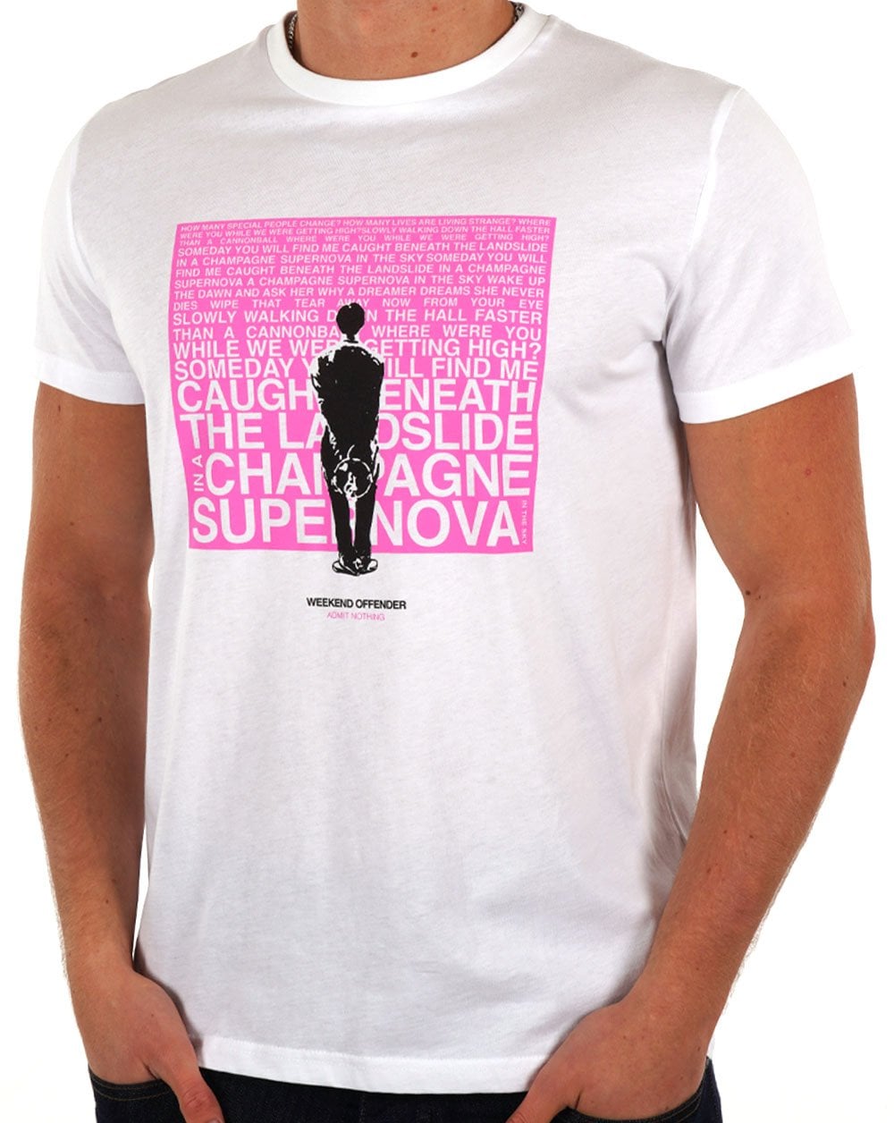 Weekend Offender Supernova T-Shirt Weiß/Rosa
