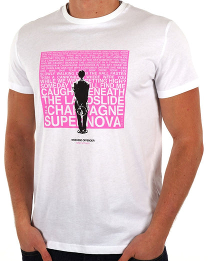 Weekend Offender Supernova T-Shirt Weiß/Rosa