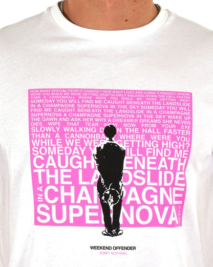 Weekend Offender Supernova T-Shirt Weiß/Rosa