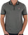 Fila Vintage Tipped Zip Polo Shirt Grey Black