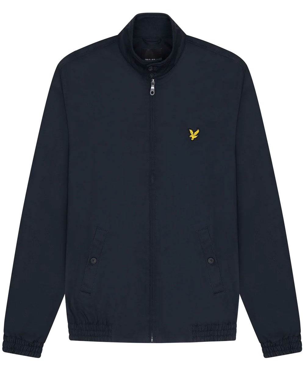 Lyle And Scott – Harrington-Jacke mit kariertem Futter in Marineblau